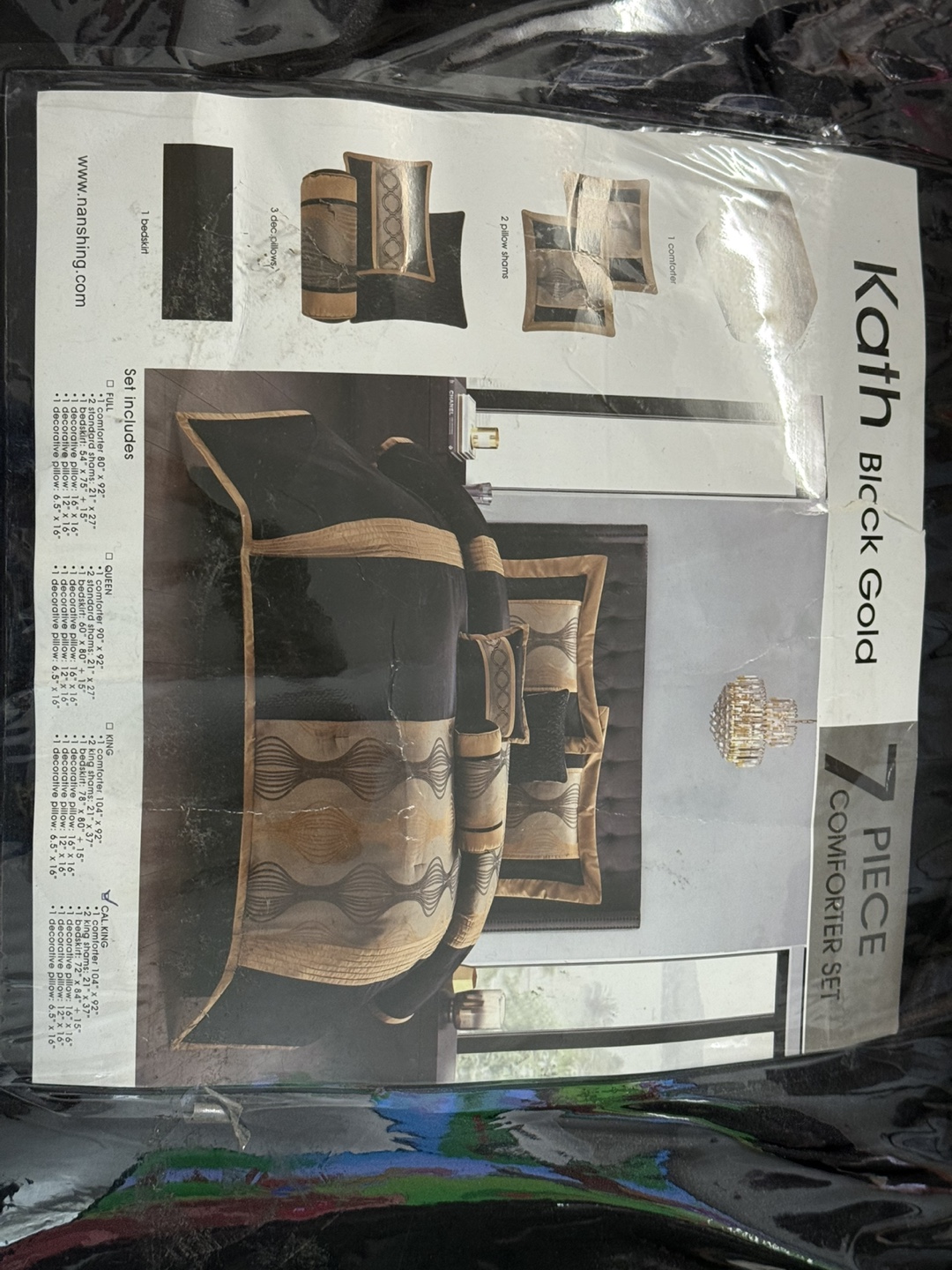 Kath Biccok Gold 7-Piece Comforter Set CAL KING - photo 2