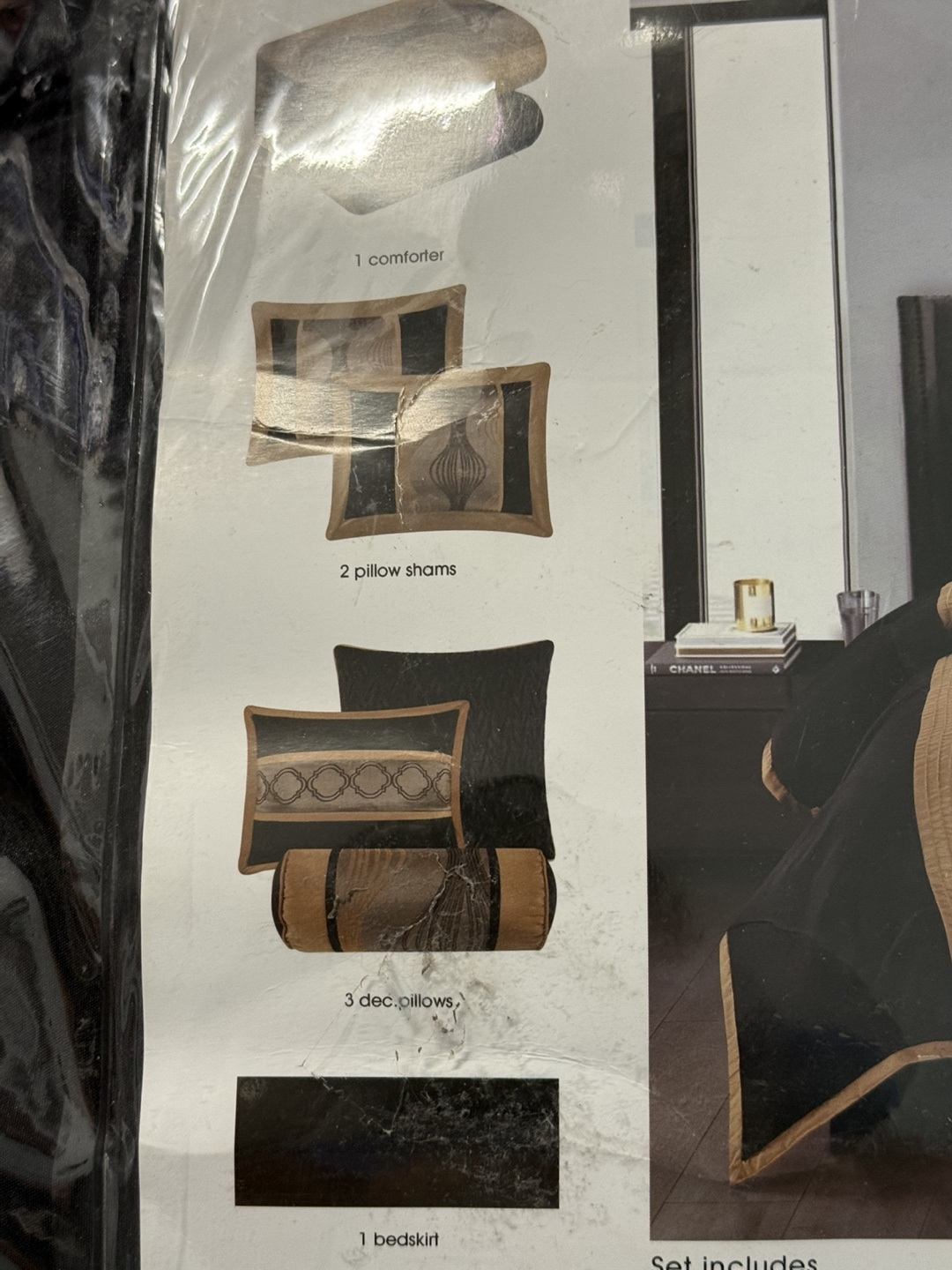 Kath Biccok Gold 7-Piece Comforter Set CAL KING - photo 3