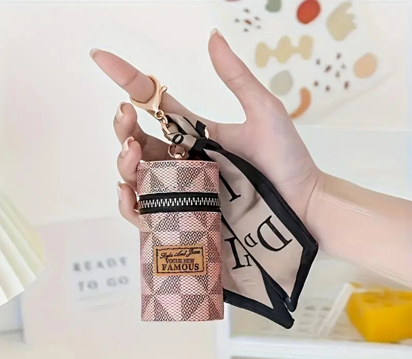 Stylish Lipstick Case Keychain