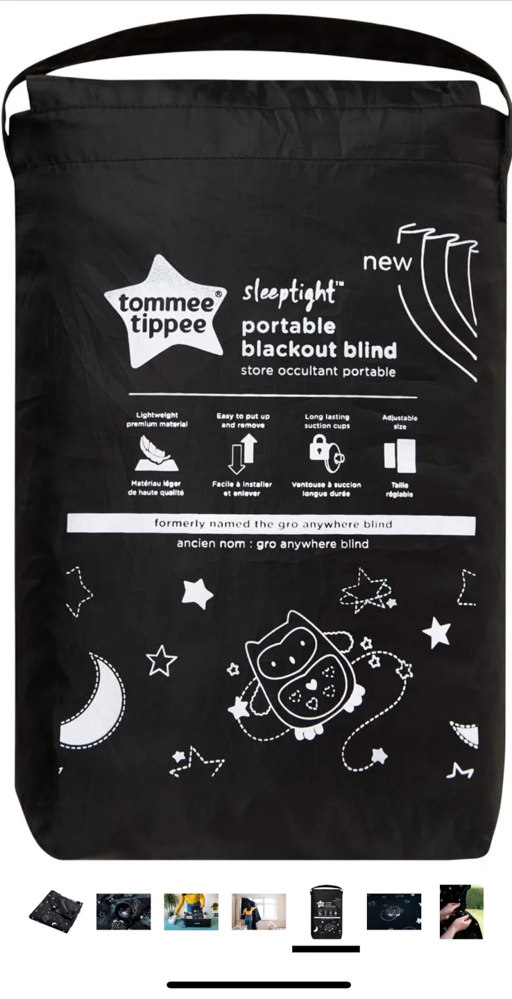 2 Tommee Tippee Portable Travel Blackout Blind W/ storage bag thumbnail