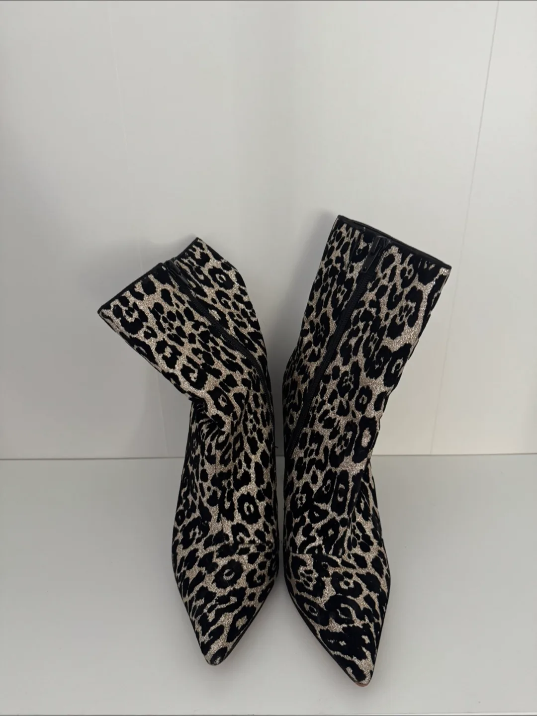 Leopard Print Ankle Boots, Size 7 thumbnail