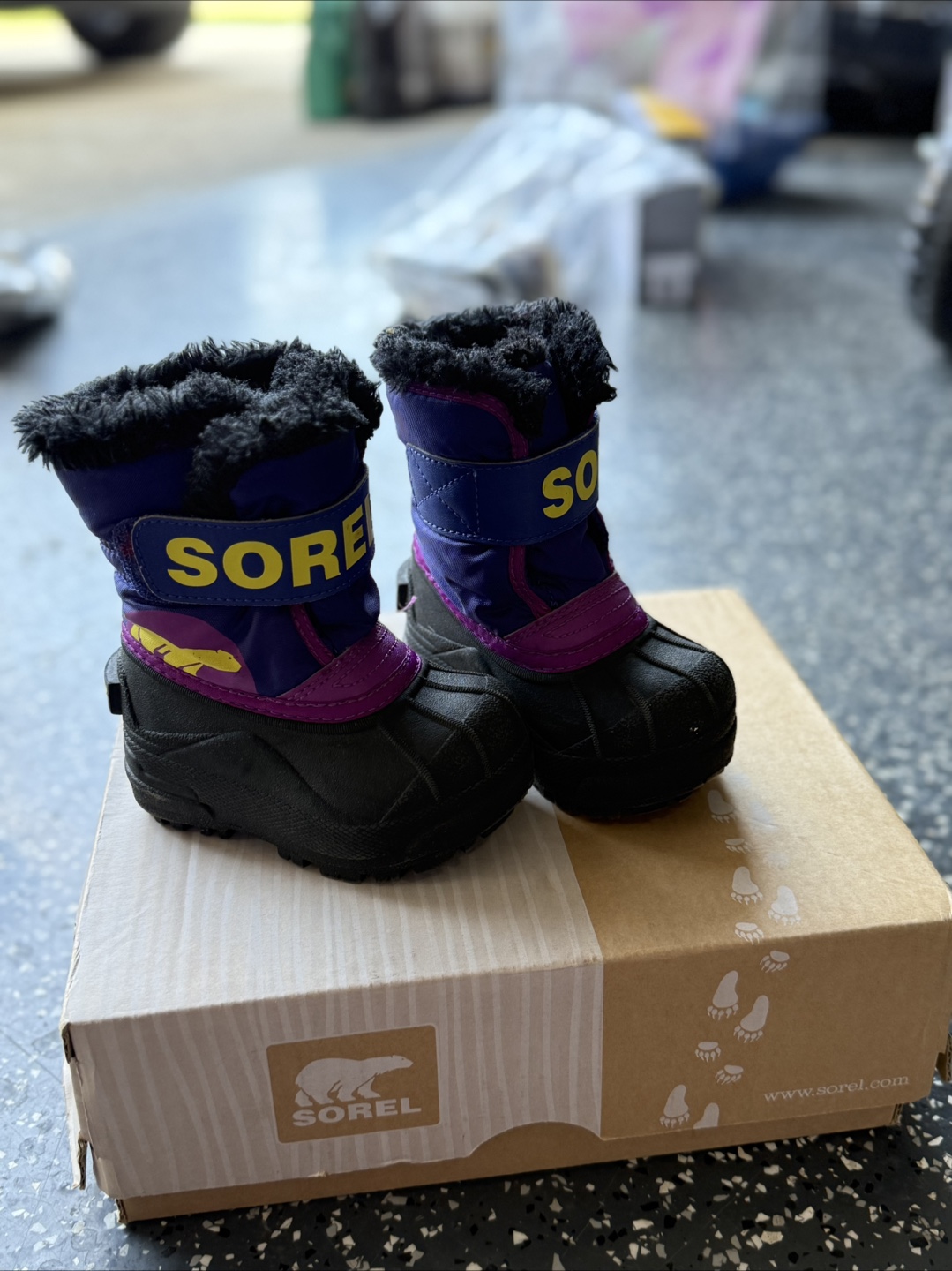 Sorel Purple/Black Snow Boots - Kids Size 6