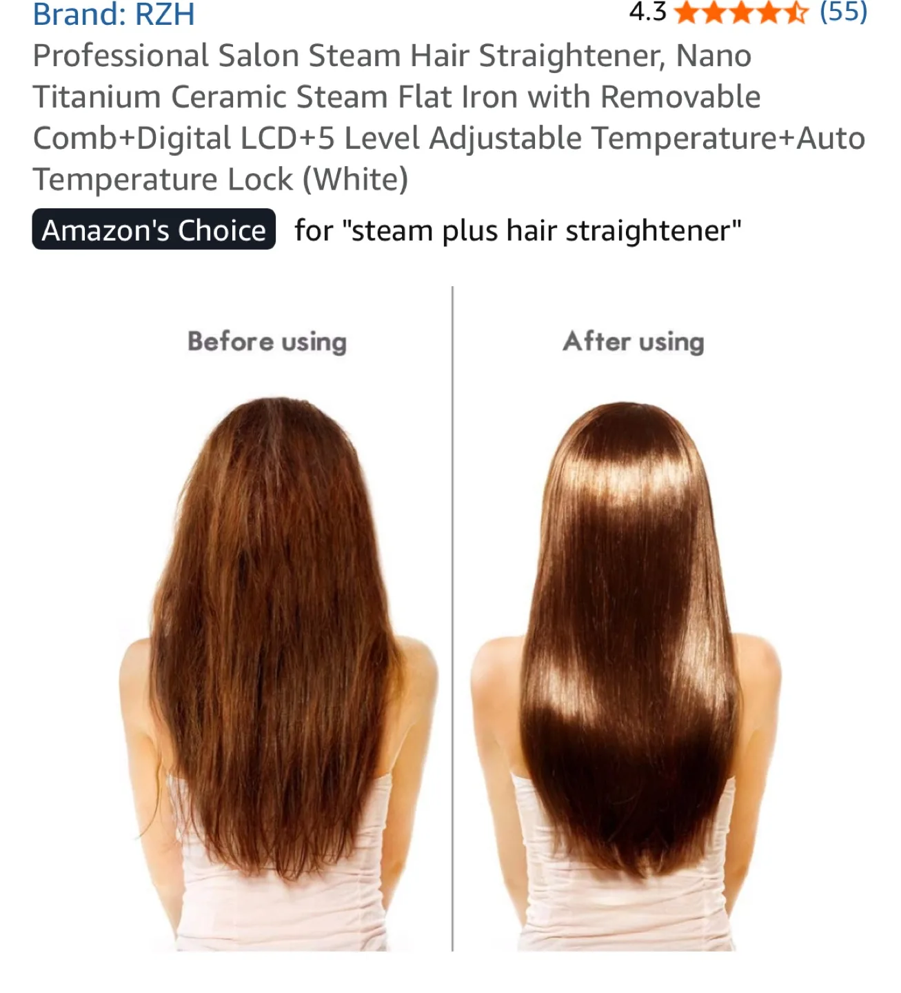 RZH Salon Steam Hair Straightener image indicator(6)