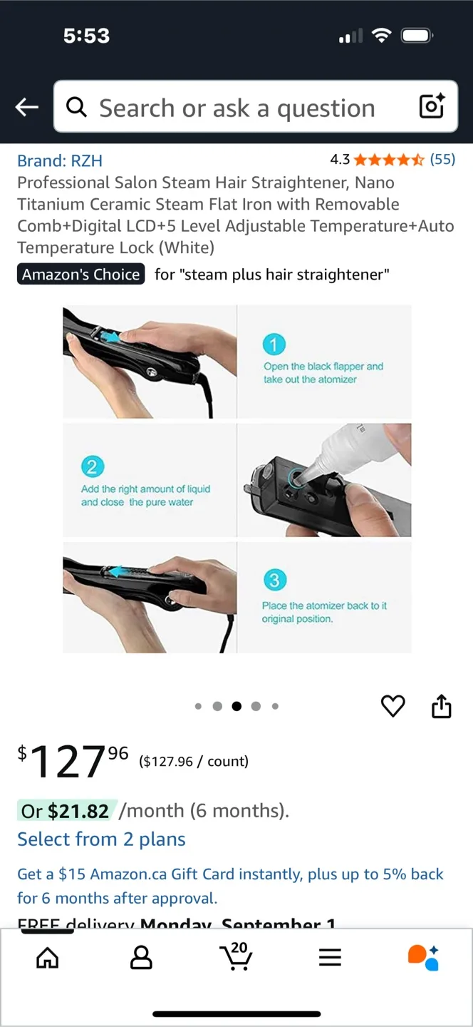 RZH Salon Steam Hair Straightener image indicator(3)