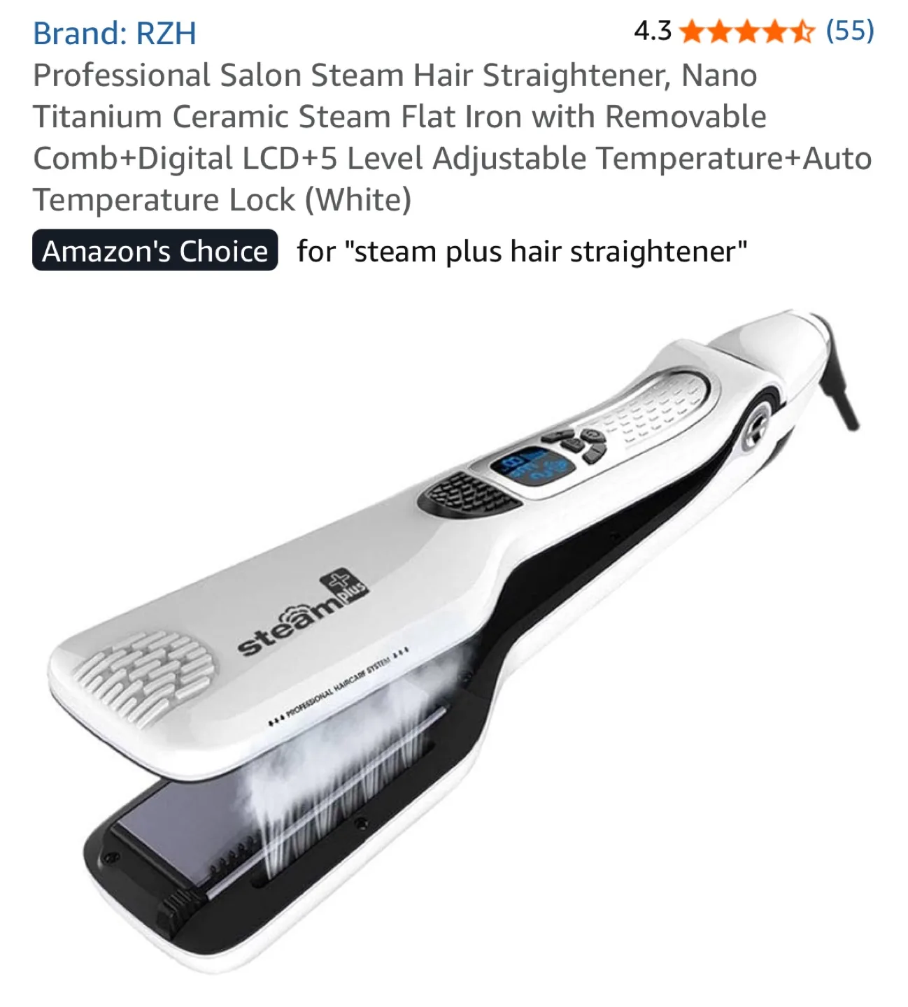 RZH Salon Steam Hair Straightener image indicator(9)