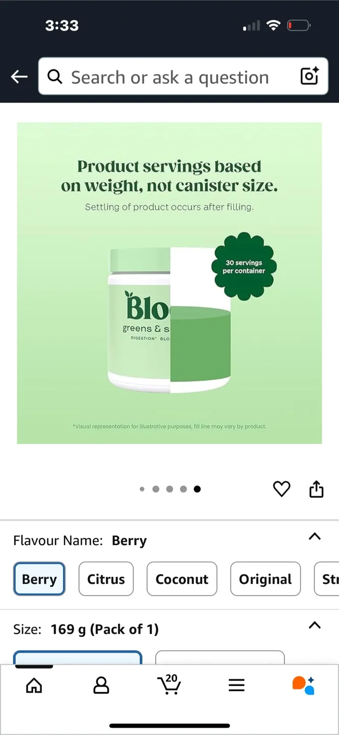 1 Bloom Greens & Superfoods - Strawberry Kiwi image indicator(3)