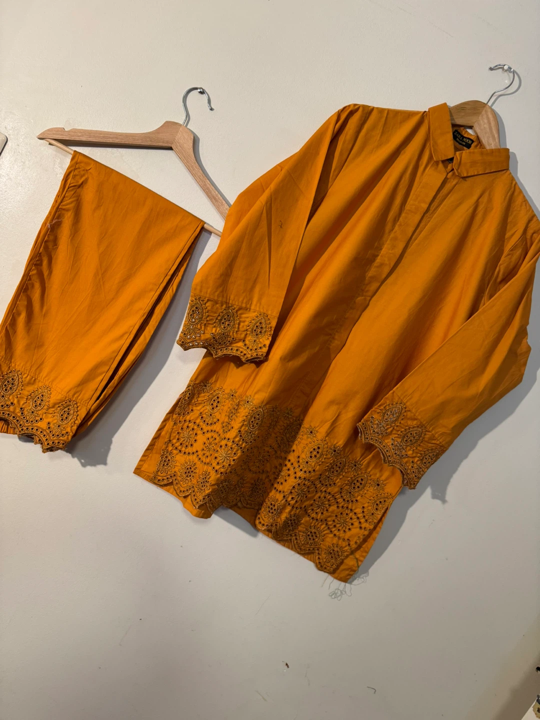 Yellow Embroidered Shalwar Kameez