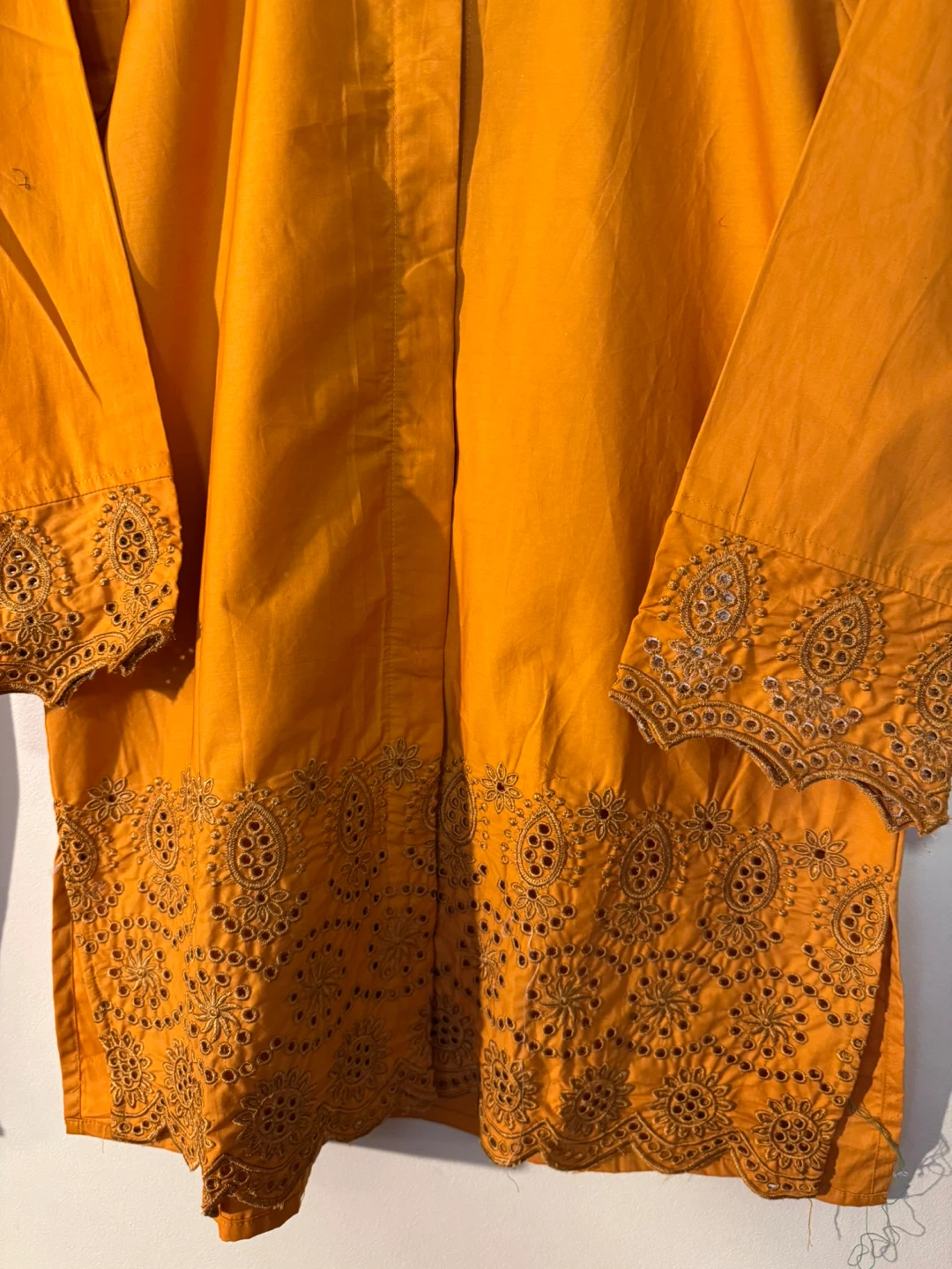 Yellow Embroidered Shalwar Kameez - photo 3
