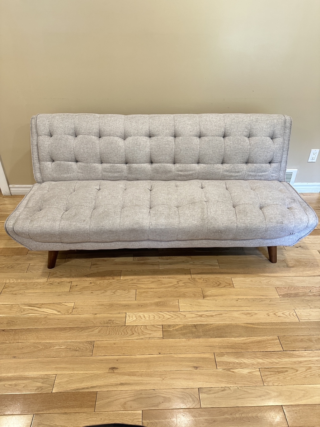 Modern Grey Futon Sofa Bed (CAN DELIVER)