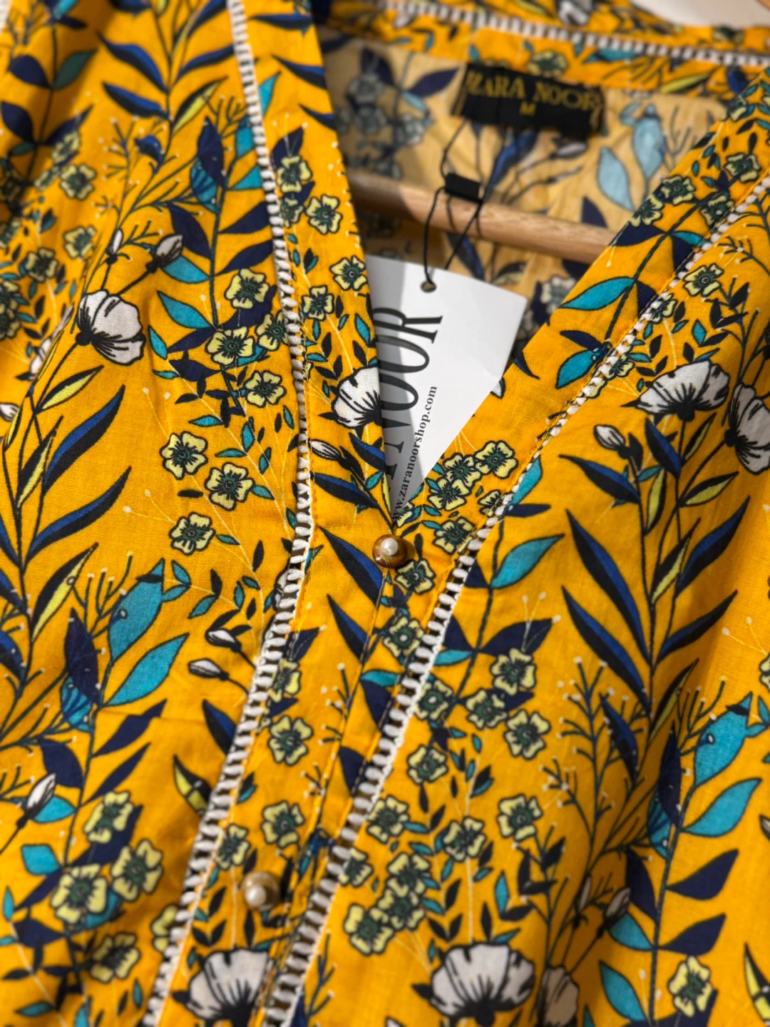 Zara Noor Yellow Floral Print Suit