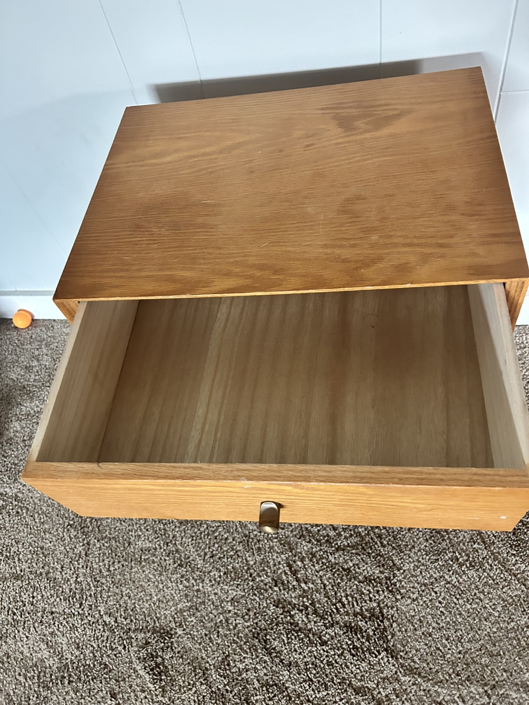Wood Nightstand with Drawer - photo 2