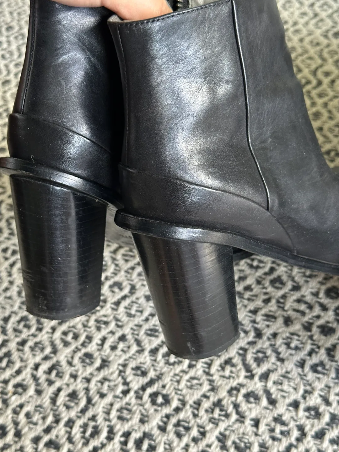 Jil Sander Nixo Black Leather Ankle Boots Size 6.5-7 (*narrow) image indicator(4)