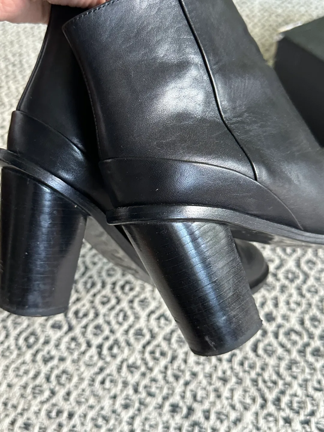 Jil Sander Nixo Black Leather Ankle Boots Size 6.5-7 (*narrow) image indicator(7)