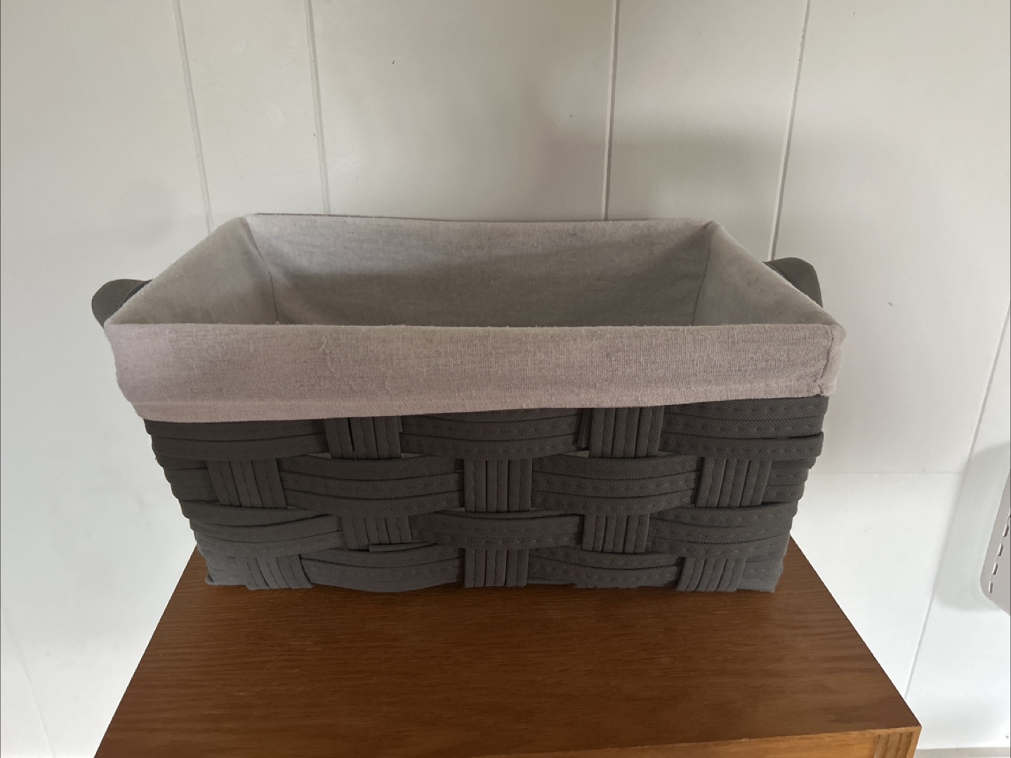 Grey Woven Storage Basket
