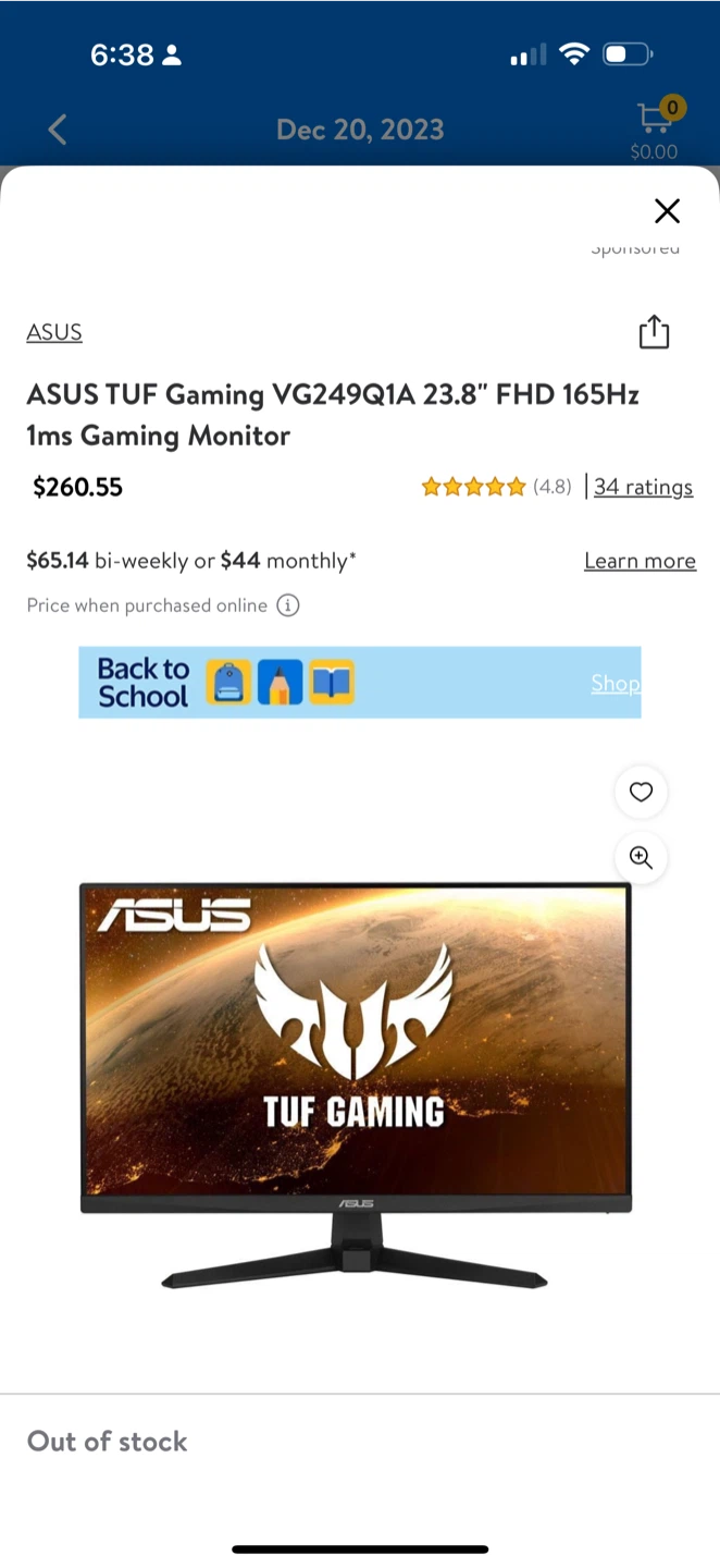 ASUS TUF Gaming VG249Q1A 23.8" FHD 165Hz Monitor - photo 3