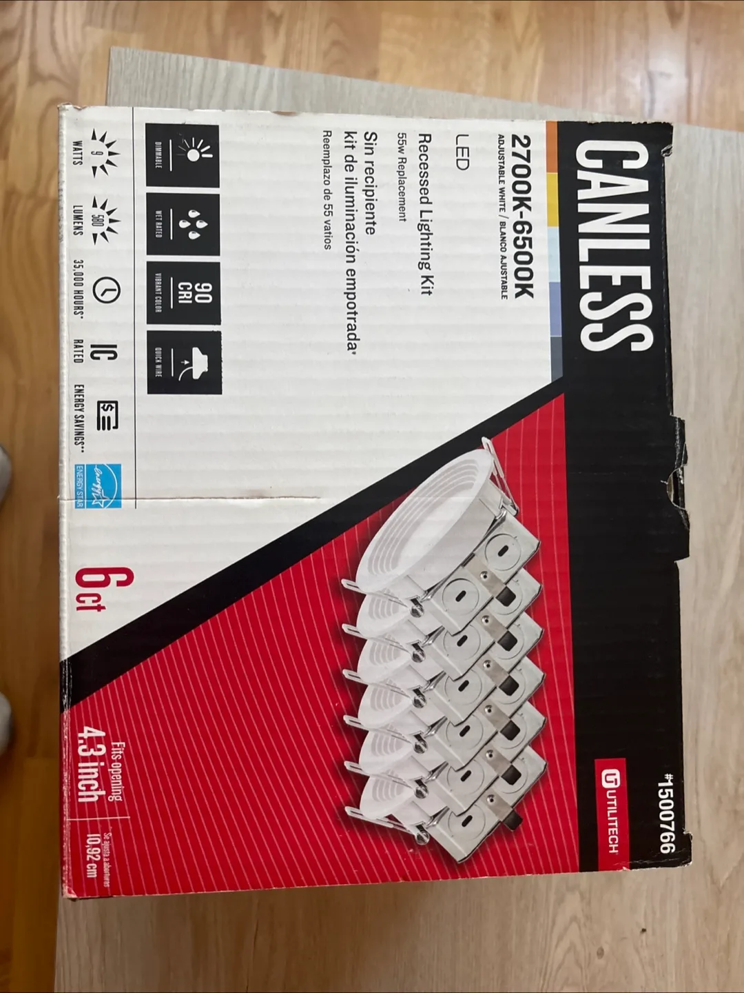 New UTLTECH Canless LED Recessed Lighting Kit - 6 Pack thumbnail