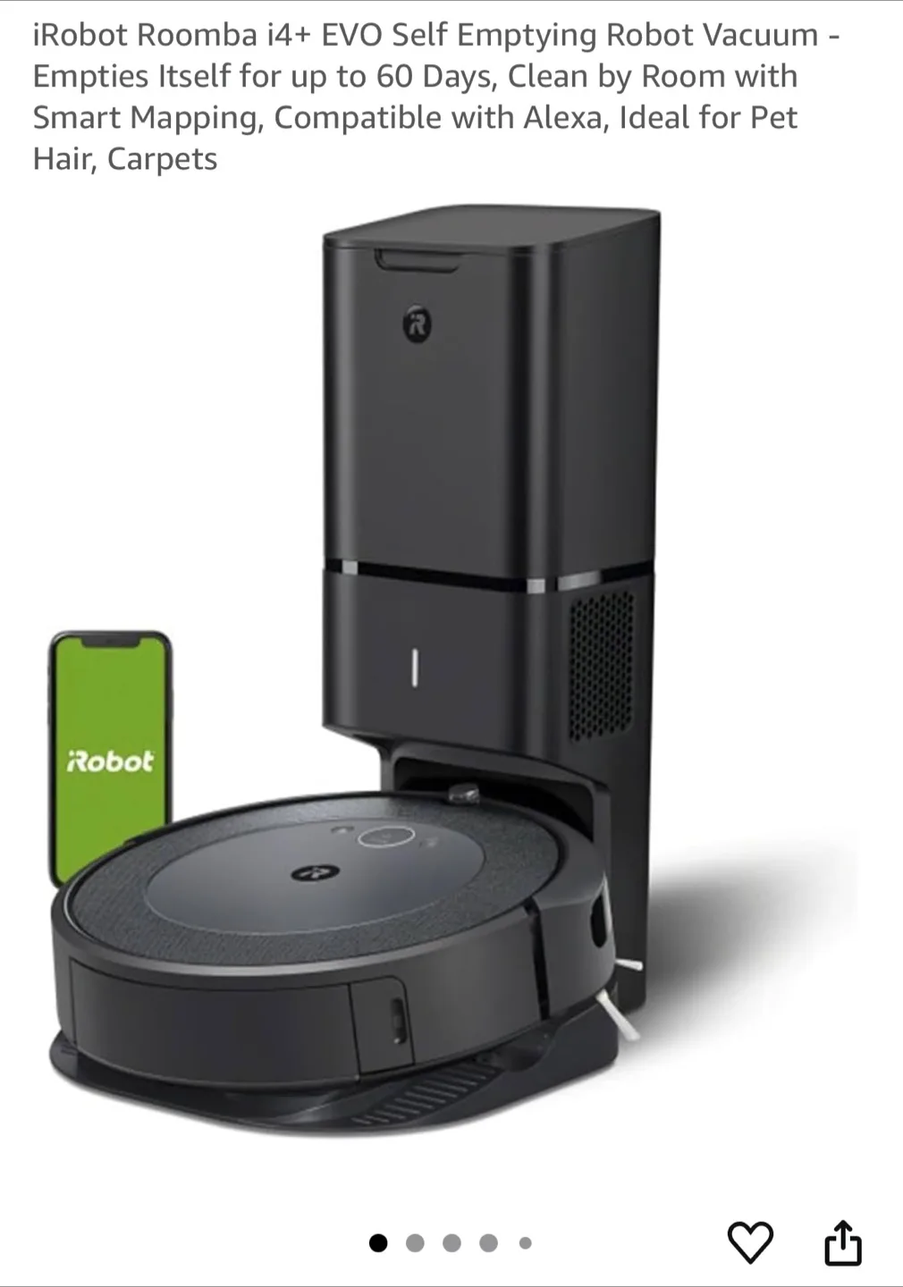 iRobot Roomba i4+ EVO Self Emptying Robot Vacuum