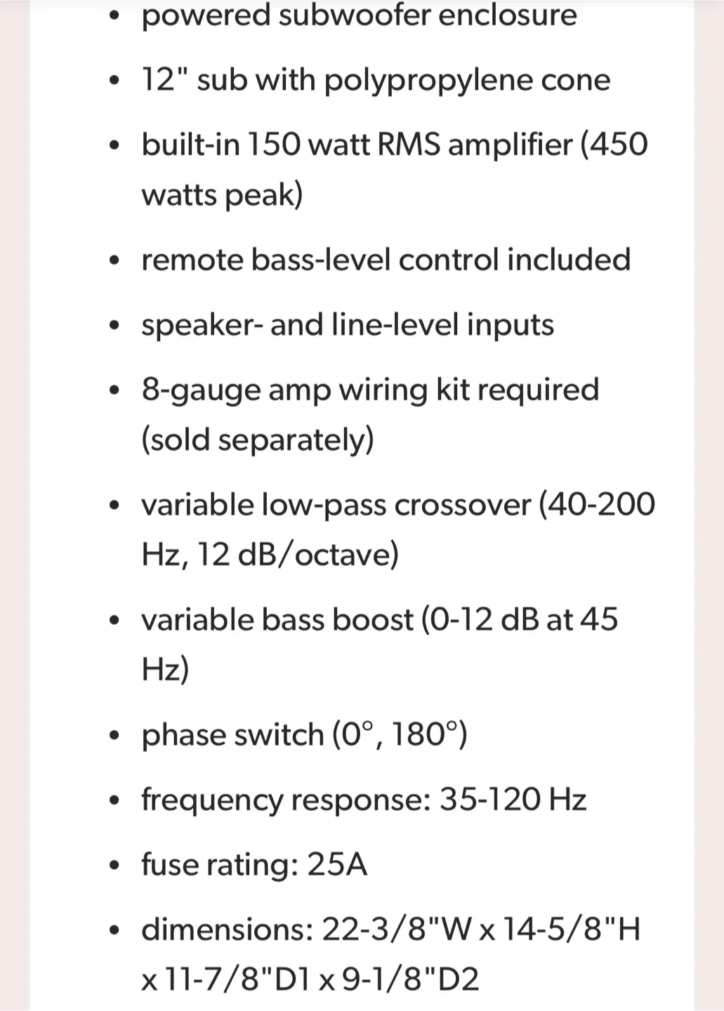 JBL SUBBP12AM 12" Amplified Subwoofer image indicator(2)