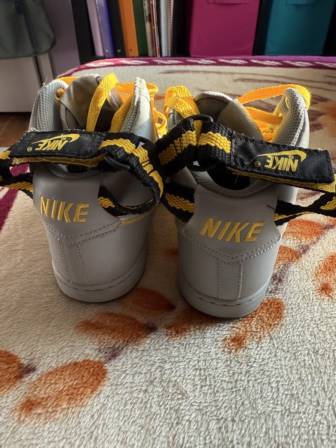 Nike High Top Sneakers - Gray & Yellow - photo 5