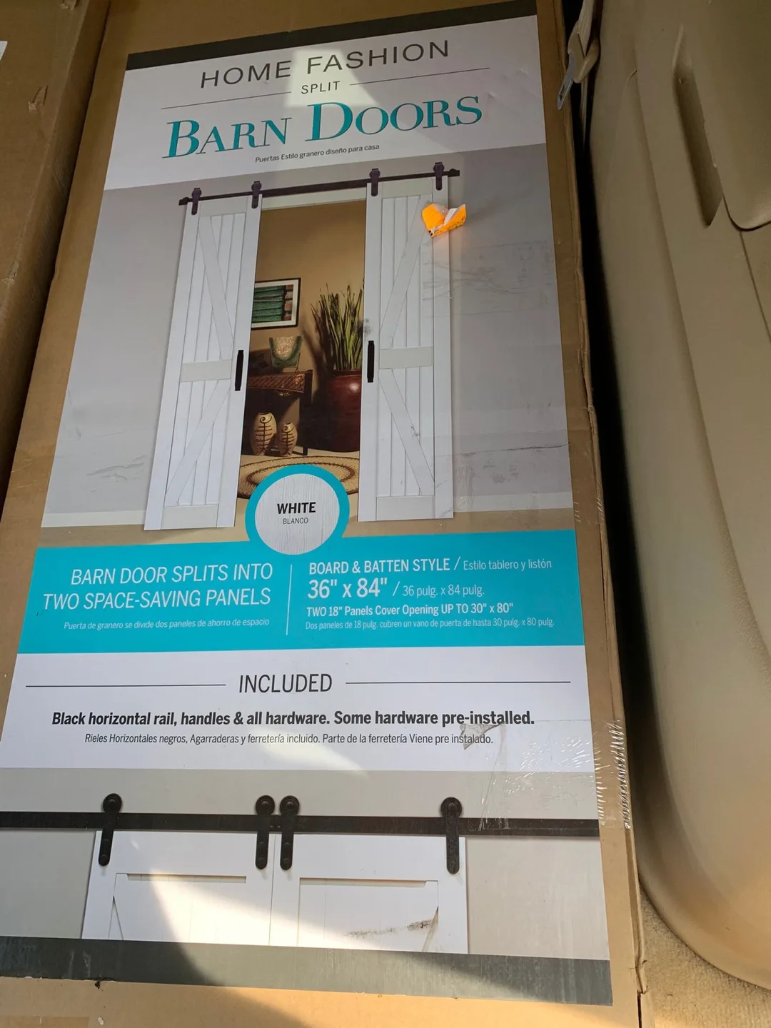 Home Fashion Split Barn Doors 36" x 84" thumbnail
