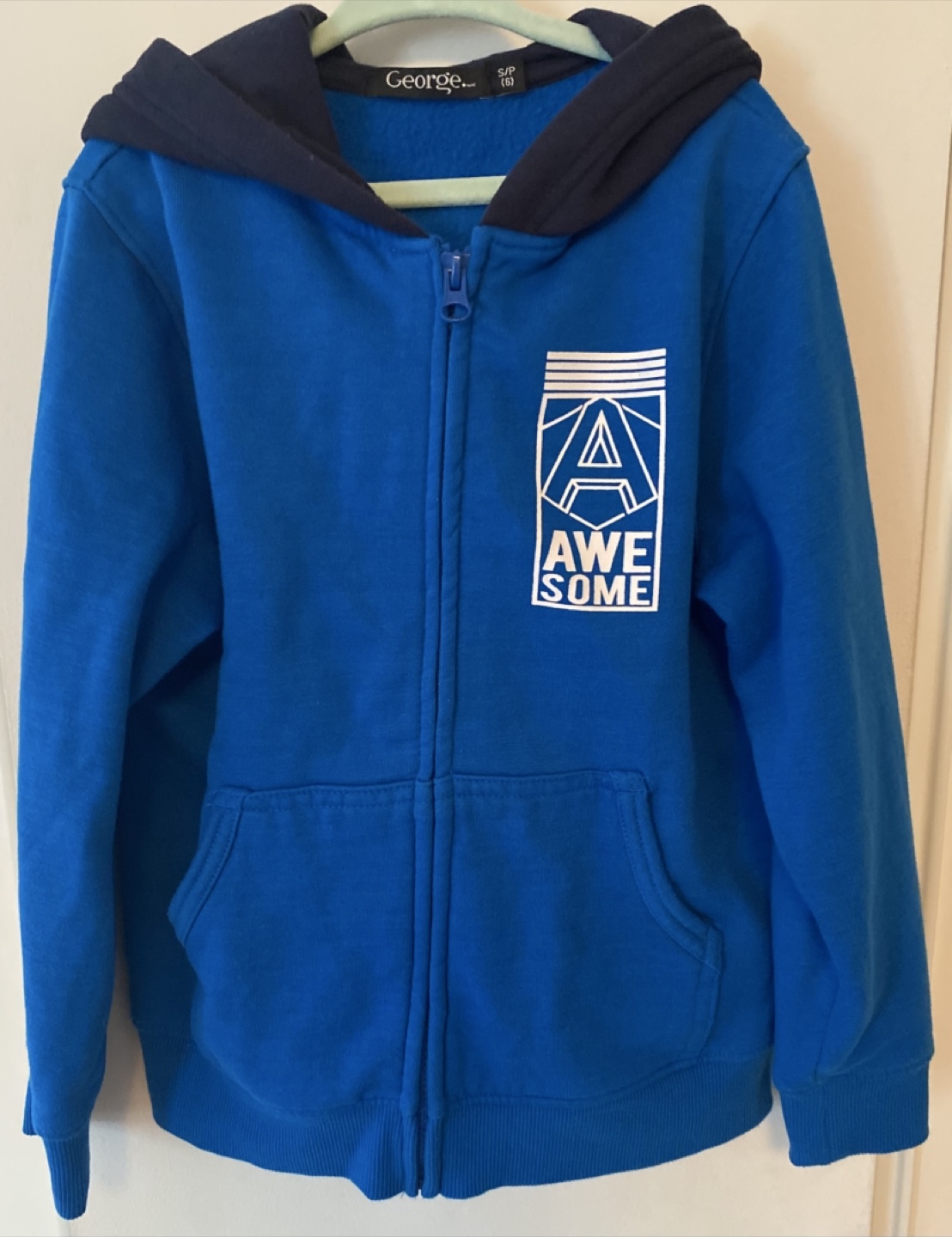 Boys Zip-Up Hoodie (Awesome) - (Small 6) - photo 2