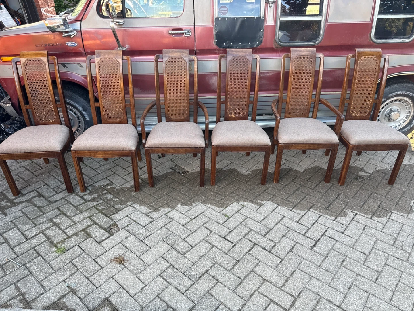 Set of 6 Vintage Dining Chairs - photo 3