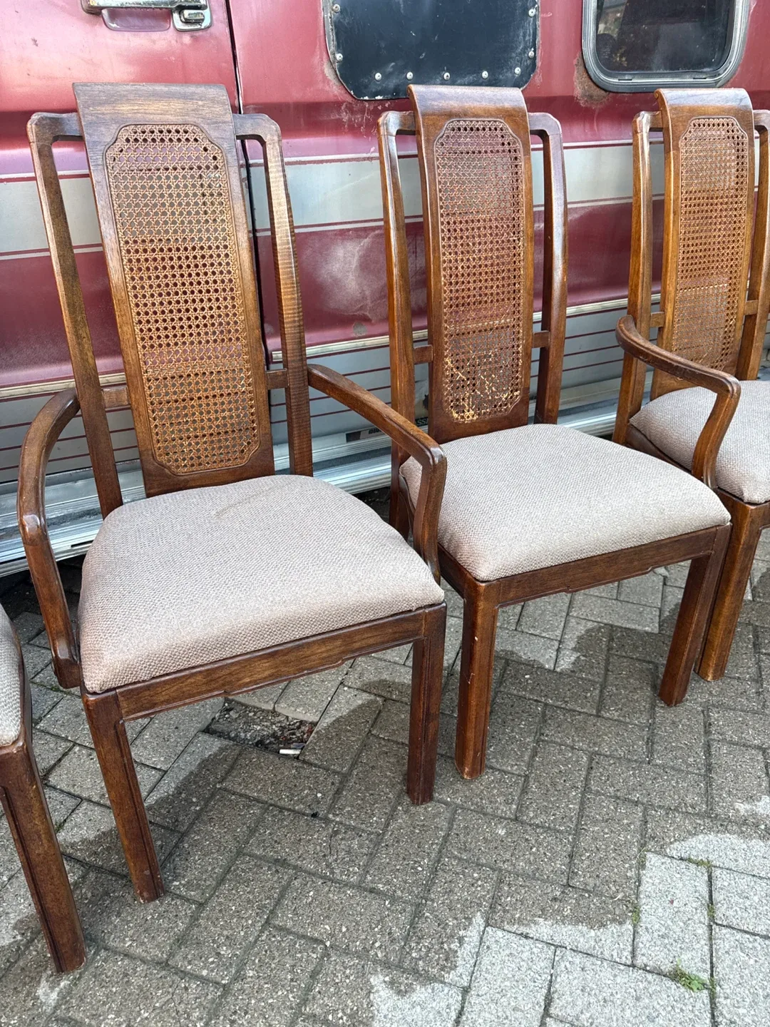 Set of 6 Vintage Dining Chairs thumbnail