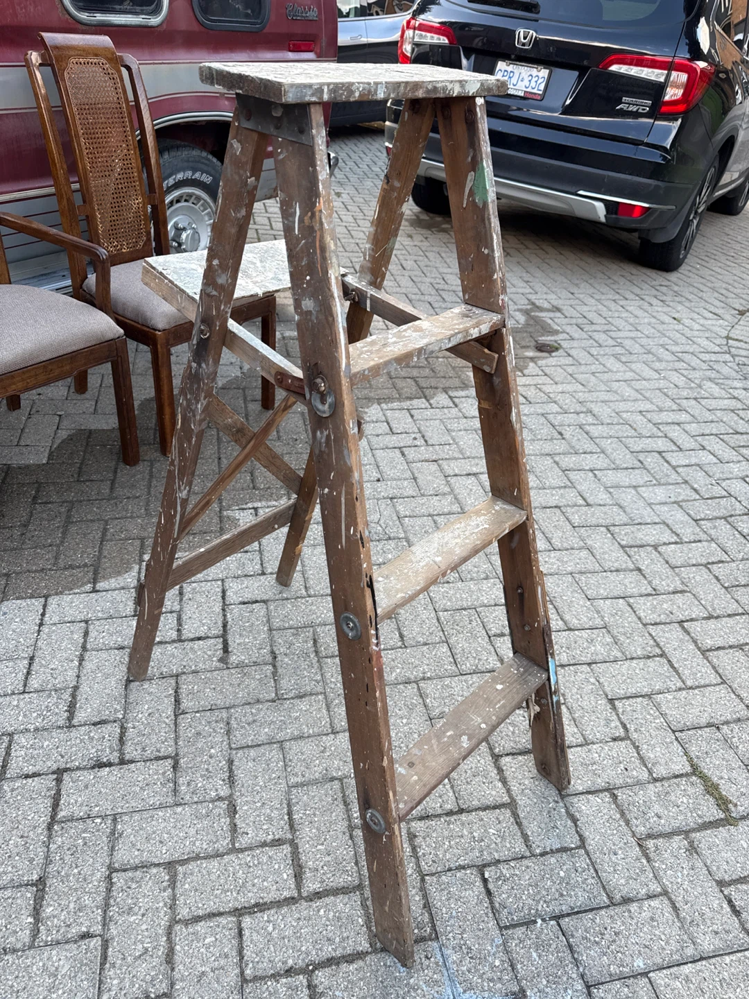 Vintage Wooden Step Ladder - photo 2