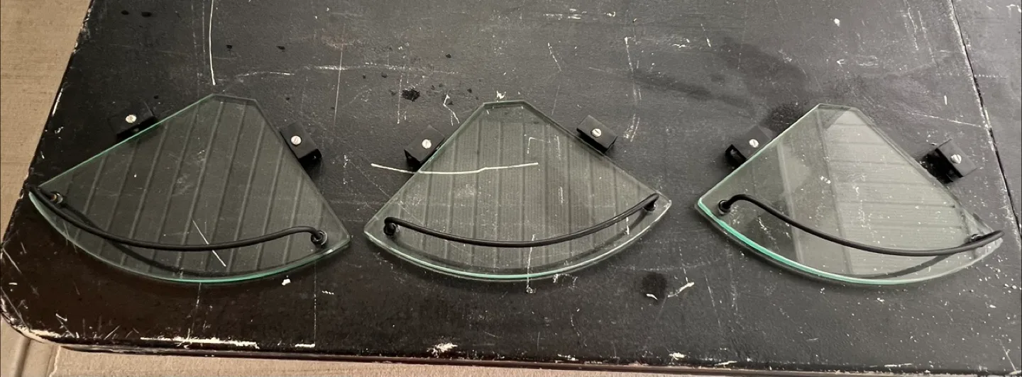 3 Glass Corner Shelves for Showers thumbnail