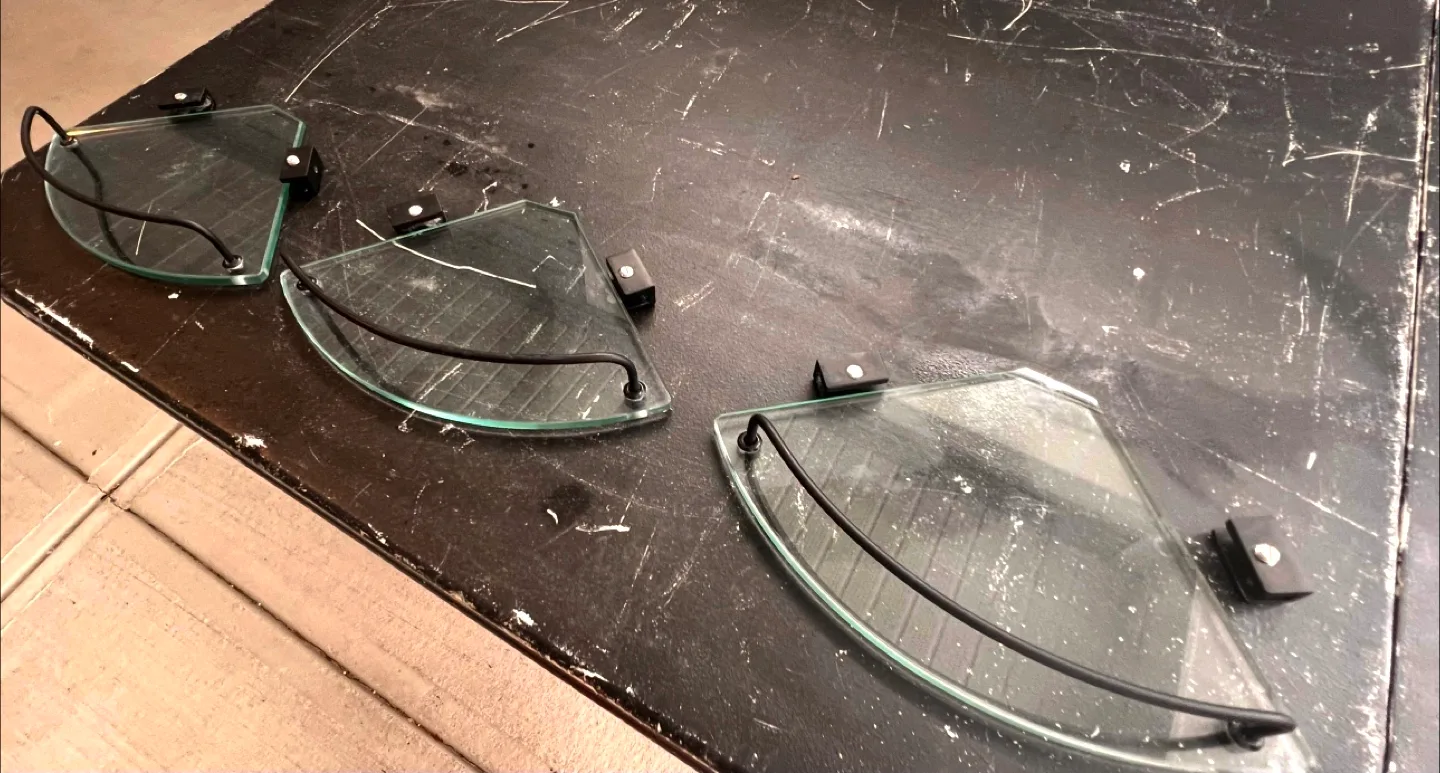 3 Glass Corner Shelves for Showers image indicator(2)