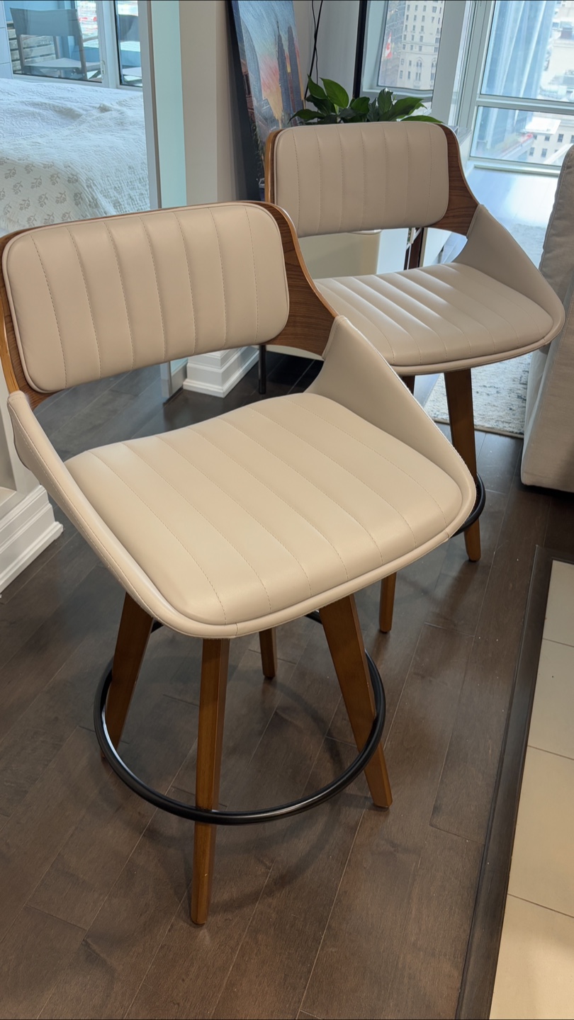 Set of Two Swivel Bar Stools - photo 2