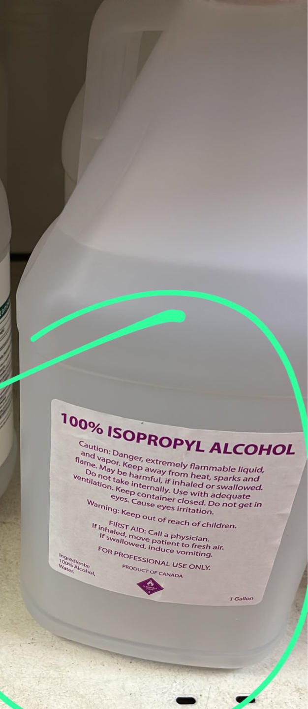 1 Gallon 100% Isopropyl Alcohol (Free)