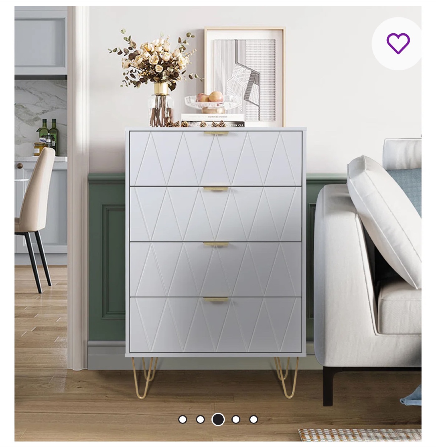 2 White 4-Drawer Chest Dresser (selling 2 units) - photo 3