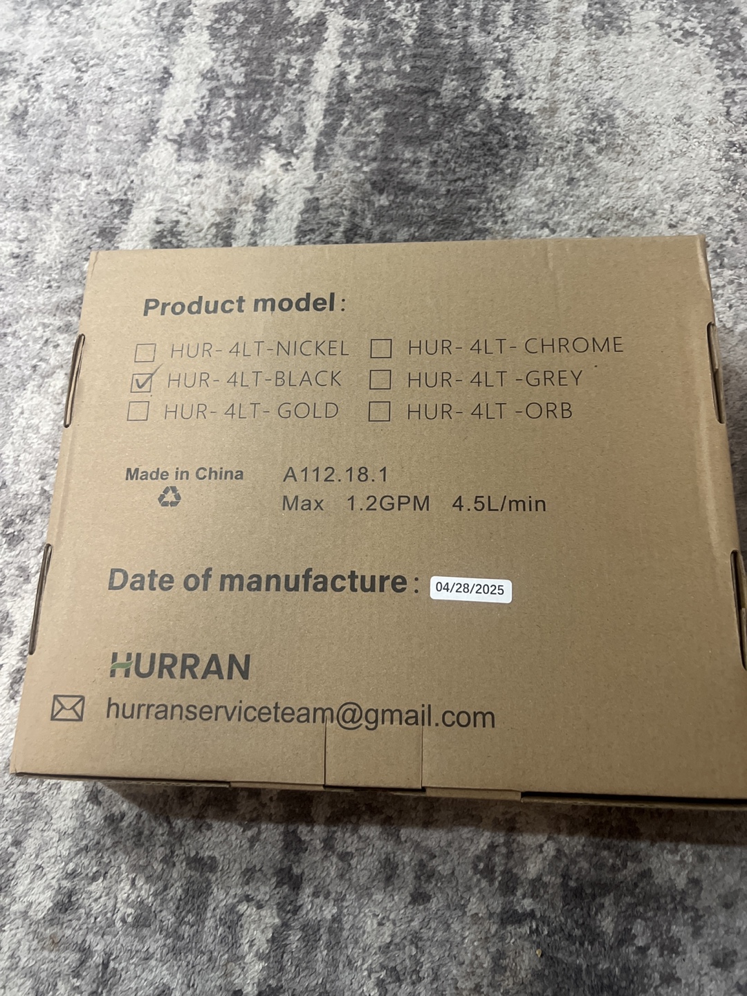 HURRAN Lead-Free 4 Inch Black Basin Faucet - New - photo 2