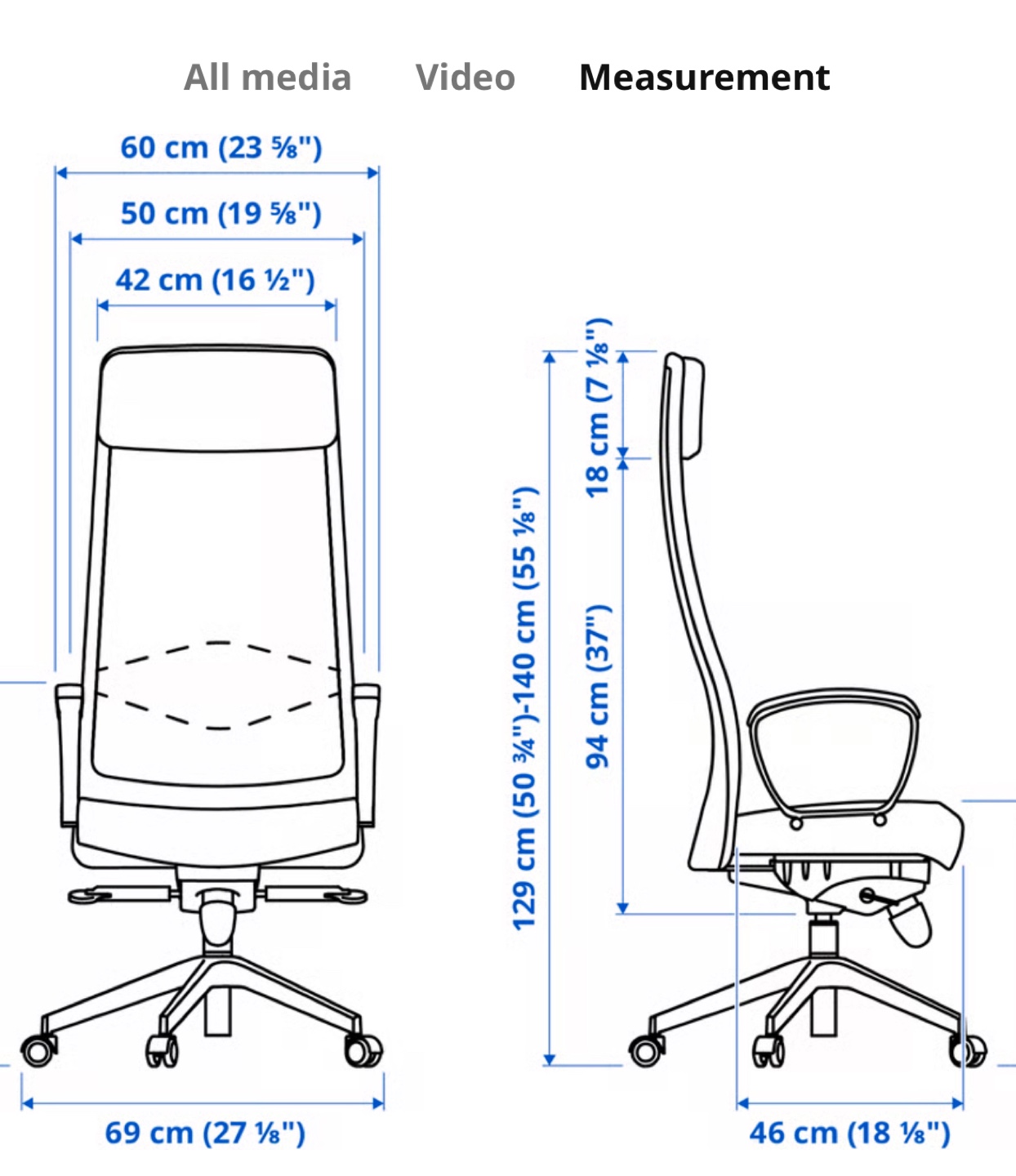 IKEA Markus Office Chair - Light Grey - photo 4