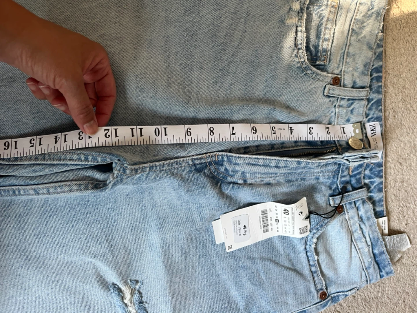 Zara Mom Fit Ripped Jeans - Size 40 - photo 4