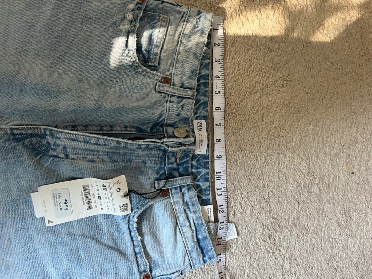 Zara Mom Fit Ripped Jeans - Size 40 - photo 3
