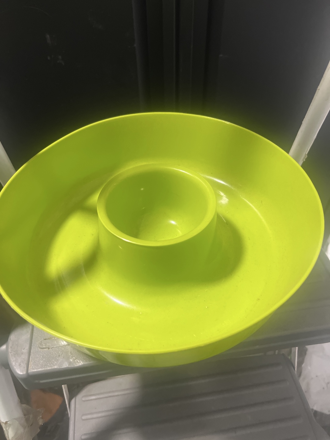 Round Chip N Dip Serving Platter - Green