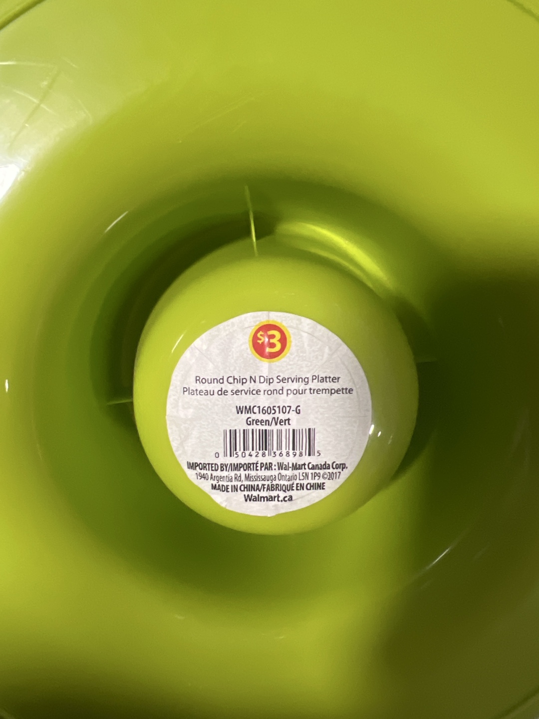 Round Chip N Dip Serving Platter - Green - photo 3