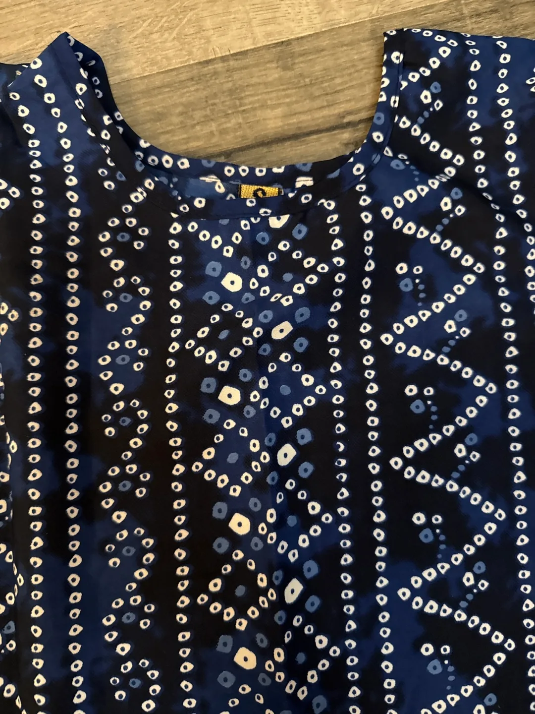 Blue Patterned kurti image indicator(3)