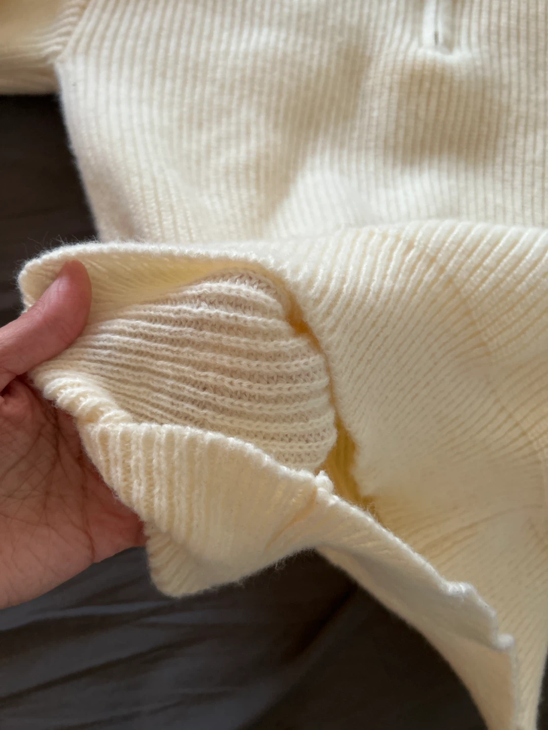 New Cream Half-Zip Knit Sweater - photo 3
