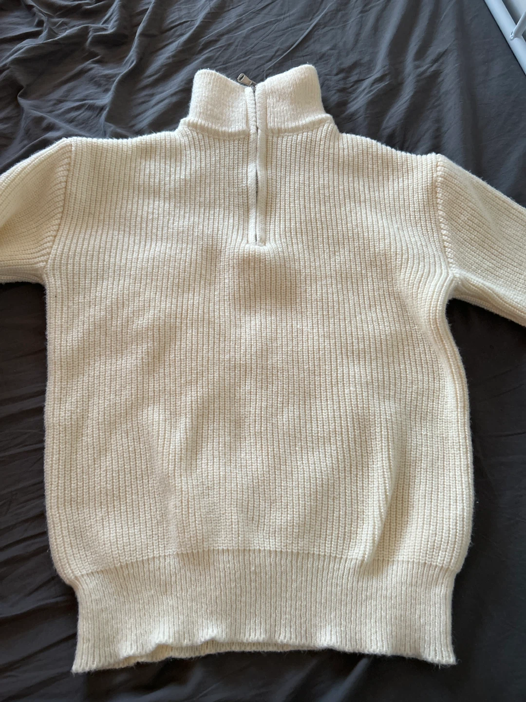 New Cream Half-Zip Knit Sweater - photo 2