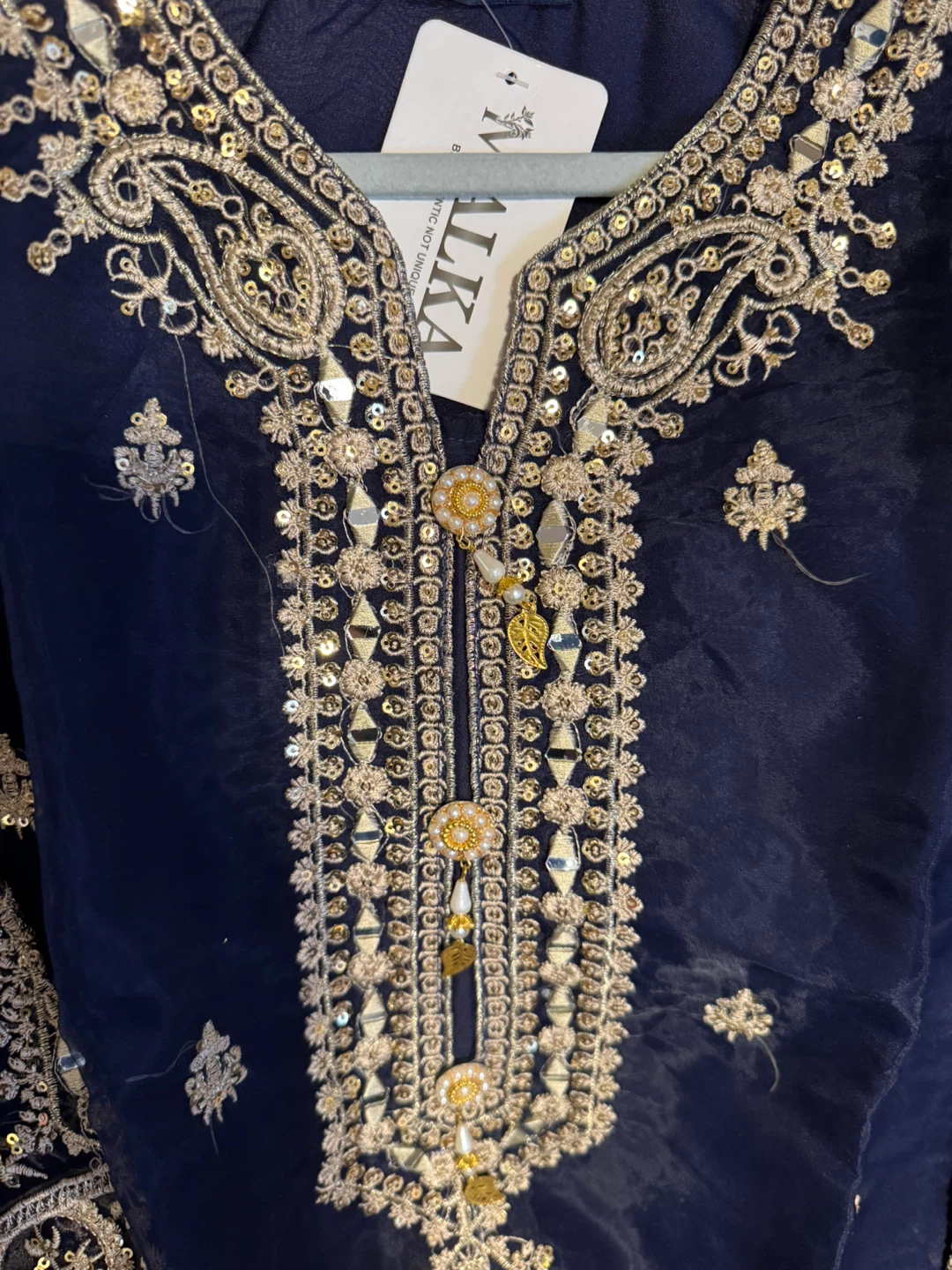New Alka Designer Navy Blue Salwar Kameez - photo 2