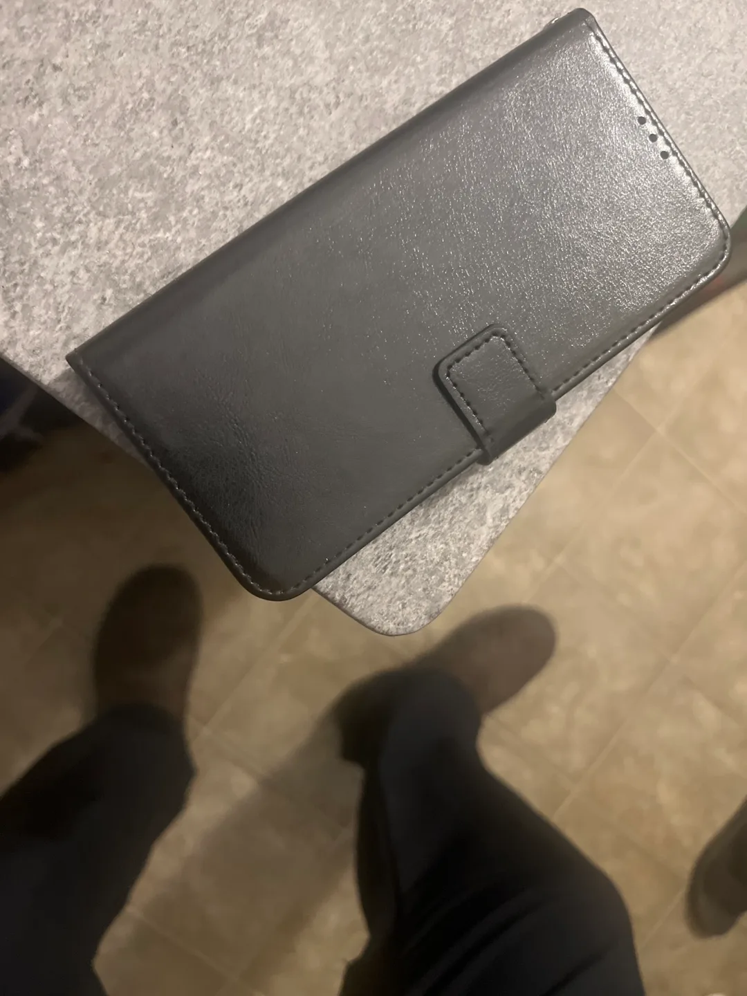 iPhone 14 Pro Max Black Leather Wallet Case image indicator(2)