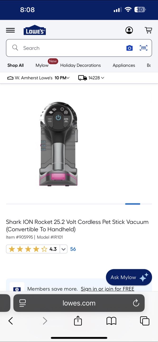 Shark ION Rocket Cordless Stick Vacuum - photo 2