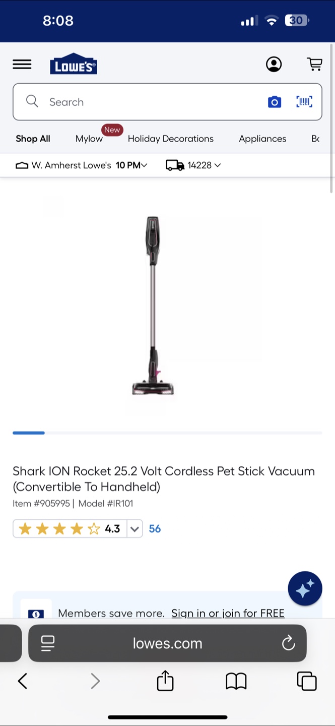 Shark ION Rocket Cordless Stick Vacuum - photo 3