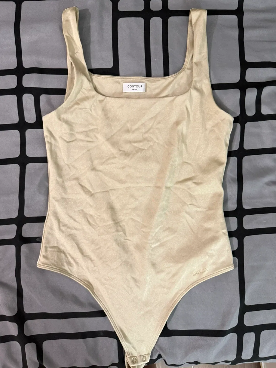 Aritzia Contour Metallic Squareneck Bodysuit - Size M thumbnail