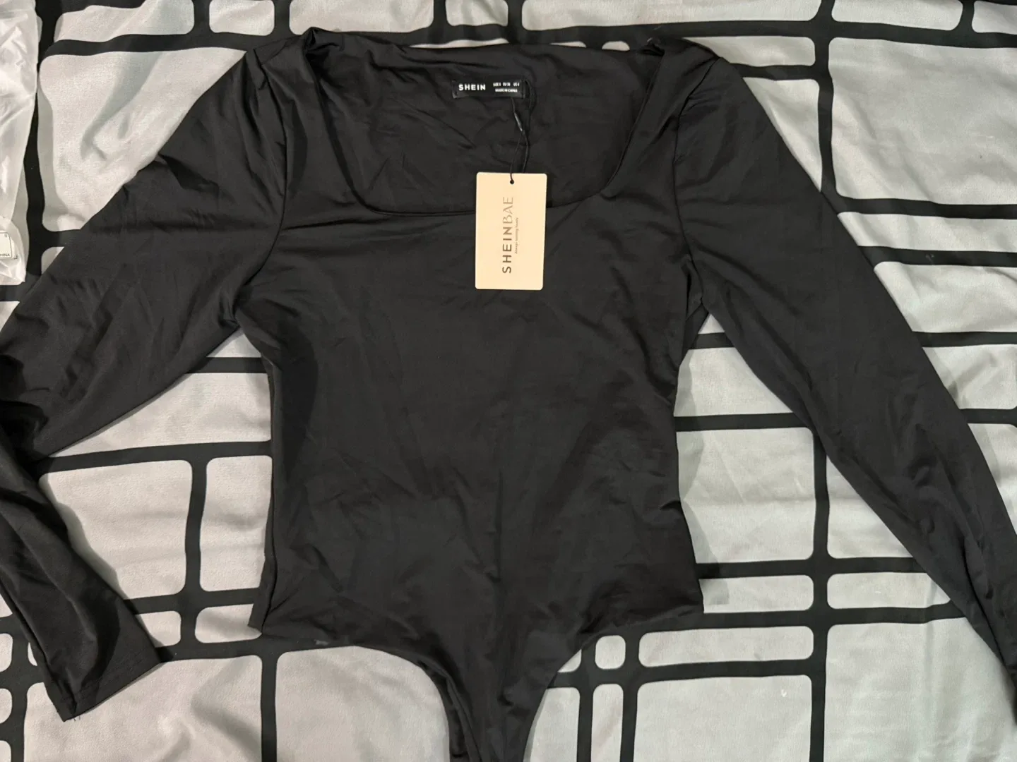 New SHEINBAE Black Bodysuit - Size S thumbnail