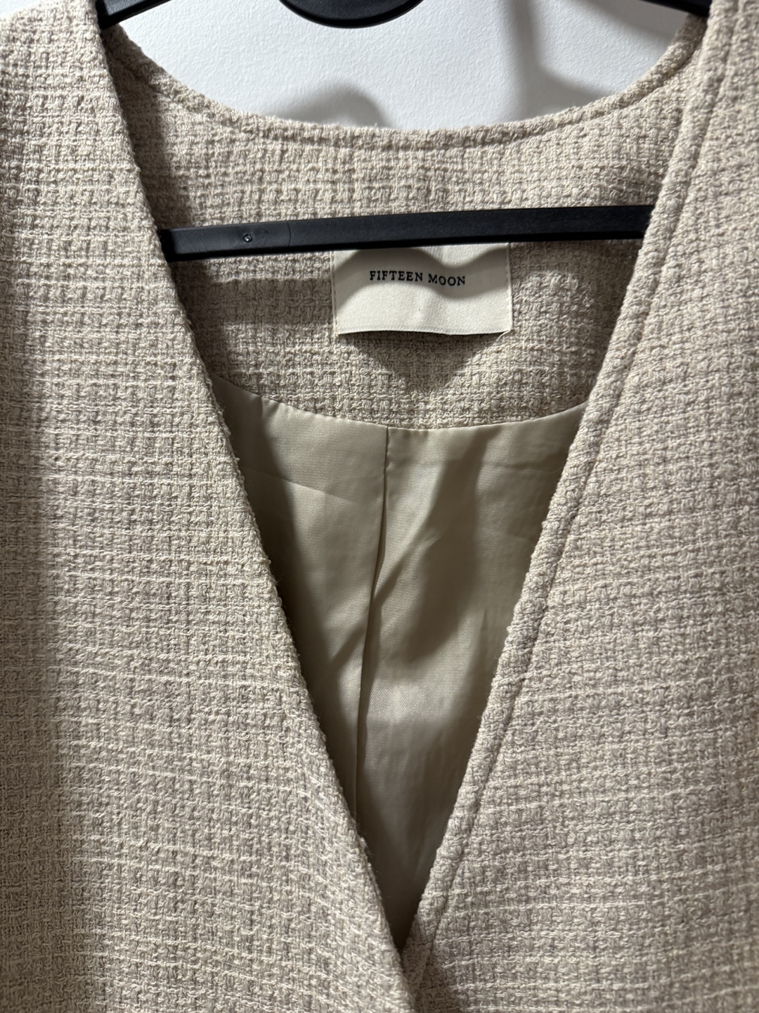 Fifteen Moon Beige Tweed Jacket - photo 2