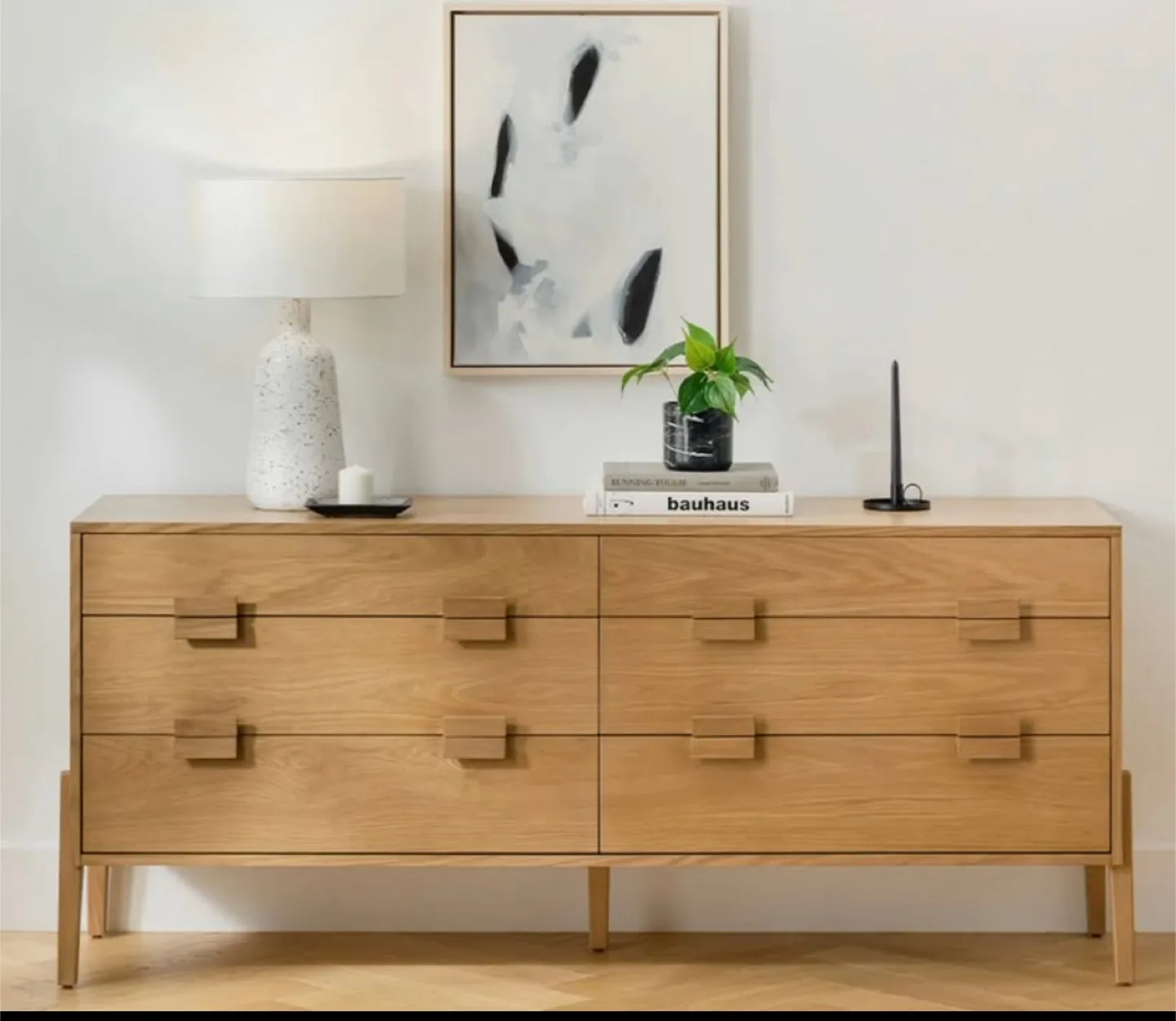 Solid Oak 6-Drawer Dresser thumbnail